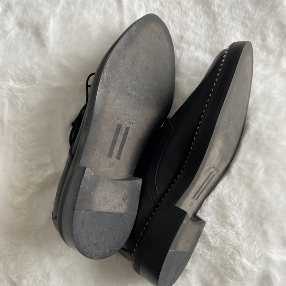 Miista London "Adelaide" Black Leather Oxfords with metal chain trim - Size 7 - Picture 9 of 9